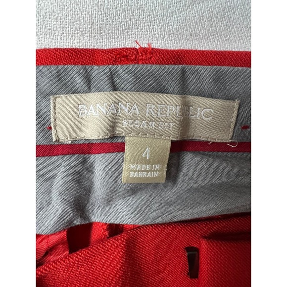 Banana Republic Sloan Fit Solid Orange Pant Skinny Fit Size 4 - Picture 7 of 14